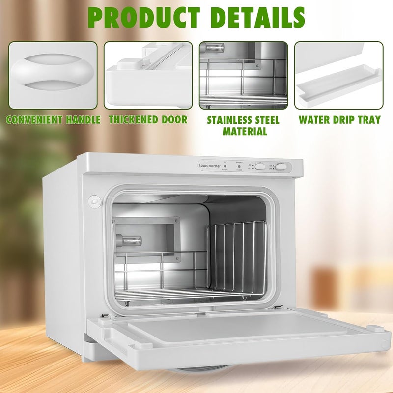 9TH SHOP SHOP Hot Towel Warmer, 8L Hot Towel Cabinet, 2-in-1 Quick Heating Towel Warmers Spa for Facials Spa Estheticians Massage Salon and Home - Image 3